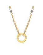 AILORIA Colier de otel inoxidabil cu zirconia - Auriu
