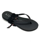 AILORIA Papuci flip-flop cu barete detasabile Pampelonne - Negru