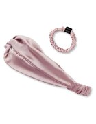 AILORIA Set de bentita de matase si elastic de par - Roz