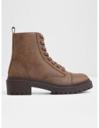 Aldo Bocanci din piele ecologica cu aplicatie cap-toe Goer - Maro