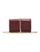 Aldo Geanta crossbody cu bareta din lant Lilitha - Rosu inchis