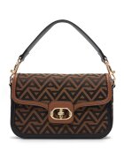 Aldo Geanta crossbody din piele ecologica cu model Landenderiel - Negru/Maro