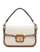 Aldo Geanta crossbody din piele ecologica cu model Landenderiel - Negru/Maro scortisoara/Crem