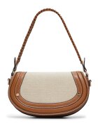 Aldo Geanta de piele ecologica cu bareta de umar Kimya - Caramel/Crem