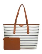 Aldo Geanta pentru dama Adader 13933800 - 47x36x15cm - cu un compartiment - curea detasabila - maro/alb