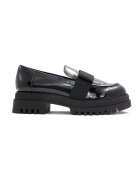 Aldo Pantofi loafer de piele ecologica lacuita Theatric - Negru