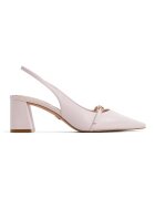 Aldo Pantofi slingabck de piele cu toc masiv Skeeper - Roz pal