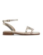 Aldo Sandale de piele cu talpa plata - Auriu