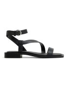 Aldo Sandale de piele cu talpa plata Gurugar - Negru