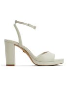 Aldo Sandale de piele cu toc masiv Gracious - Alb