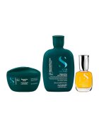 Alfaparf Milano Pachet Alfaparf Semi di Lino Reconstruction cu Sampon 250 ml + Masca 200 ml + Ulei Cristalli Liquidi 15 ml