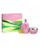 Alfaparf Milano Set ingrijire par Alfaparf Semi Di Lino Moisture Nutritive Sampon 250 ml - Masca 200 ml - Ulei pentru stralucire 15 ml