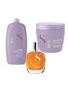 Alfaparf Milano Set pentru netezire Semi Di Lino Sampon 1000 ml - Masca 500 ml - Ulei pentru netezire 100 ml