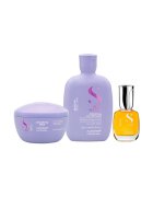 Alfaparf Milano Set pentru netezire Semi Di Lino Smoothing Sampon 250 ml + Masca - 200 ml + Ulei Cristalli Liquidi 15 ml