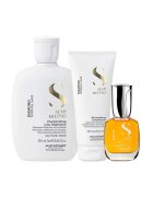Alfaparf Milano Set pentru stralucire Alfaparf Semi Di Lino Diamond Iluminating cu Sampon - 250 ml + Balsam - 200 ml + Ulei Cristalli Liquidi - 15 ml