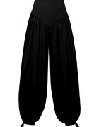 Alina Cernatescu Pantaloni tip balloon din bumbac Obsidian - Negru