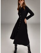 Alina Cernatescu Rochie midi evazata - Negru