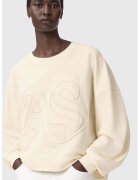 AllSaints Bluza de trening supradimensionata cu logo brodat Lila - Crem