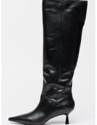 AllSaints Cizme inalte pana la genunchi din piele cu toc stiletto - Negru