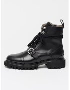 AllSaints Ghete de piele cu toc masiv - Negru stins