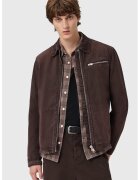 AllSaints Jacheta uni cu buzunar cu fermoar pe piept - Maro cognac
