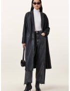 AllSaints Palton lung de piele Aire - Negru
