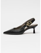 AllSaints Pantofi slingback de piele - Negru