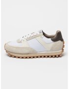 AllSaints Pantofi sport cu insertii de piele intoarsa Viggo - Alb/Maro/Grej