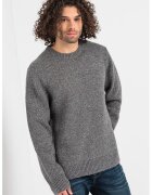 AllSaints Pulover cu decolteu la baza gatului - Argintiu/Gri inchis