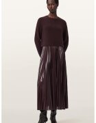 AllSaints Set de rochie cu aspect plisat si pulover cu decolteu la baza gatului - 2 piese - Violet pruna