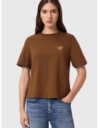 AllSaints Tricou lejer cu decolteu la baza gatului Lover Lisa - Caramel