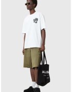 AllSaints Tricou supradimensionat din bumbac cu imprimeu logo contrastant Orlando - Alb