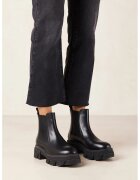 ALOHAS Ghete Chelsea de piele - Negru