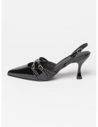 ALOHAS Pantofi slingback din piele lacuita Joelle - Negru