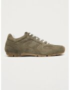 ALOHAS Pantofi sport din piele intoarsa cu detalii perforate - Verde masliniu