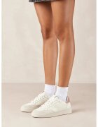 ALOHAS Pantofi sport low-cut de piele cu insertii de piele intoarsa - Gri deschis/Alb murdar/Roz prafuit