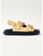 ALOHAS Sandale de piele cu velcro Harper - Bej