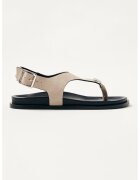ALOHAS Sandale de piele intoarsa Harbor - Bej deschis