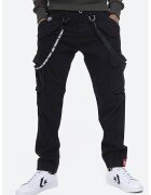 Alpha Industries Pantaloni cargo cu benzi decorative - Negru