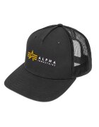 Alpha Industries Sapca Trucker pentru barbati - Bumbac - Negru - OneSize