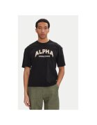 Alpha Industries Tricou barbati 146501 - Bumbac - Negru - Negru
