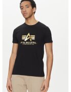 Alpha Industries Tricou barbati - 305301635 - Bumbac - Negru - Negru