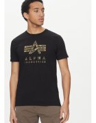 Alpha Industries Tricou barbati - 305301659 - Bumbac - Negru - Negru