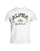 Alpha Industries Tricou sport barbati 1582 - Bumbac - Alb