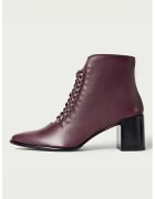 ALURA Botine din piele cu detalii din lant - Violet tyrian