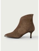 ALURA Botine din piele intoarsa Anita - Maro taupe
