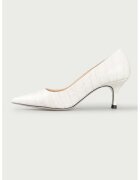 ALURA Pantofi de piele cu varf ascutit Julie - Alb murdar/Crem