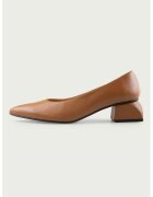 ALURA Pantofi din piele cu toc masiv - Caramel