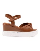 ALV by Alviero Martini Sandale wedge din piele ecologica - Caramel