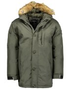 Anapurna Parka Chapala - barbati - kaki - 100% poliester - cu gluga si izolatie